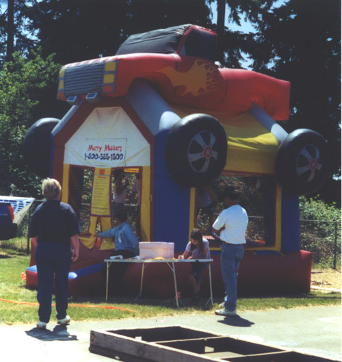 Bouncer for kids, also had food and vendor booths